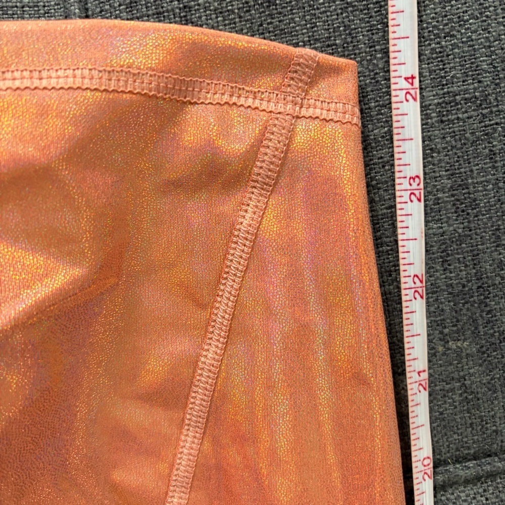 Fabletics Iridescent Peach-Coral High-Waisted Leggings - Picture 13 of 16